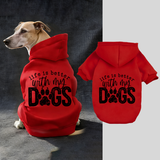 LIFE IS BETTER WITH MY DOSS Puppy Hoodie | BKPet325