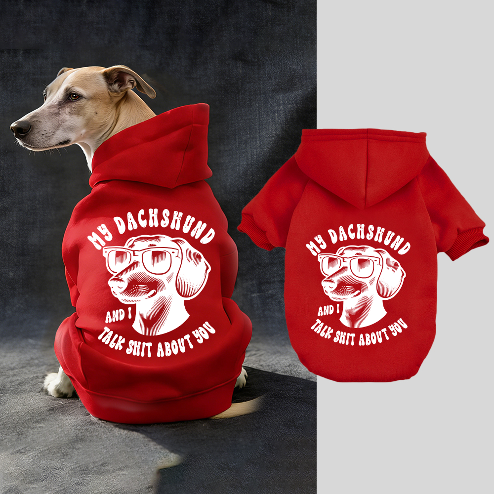 MY DACHSHUND AND I TALK SHIT ABOUT YOU Puppy Hoodie | BKPet326