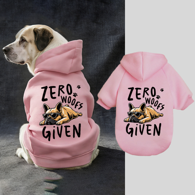 ZERO WOOFS GIVEN Puppy Hoodie | BKPet332