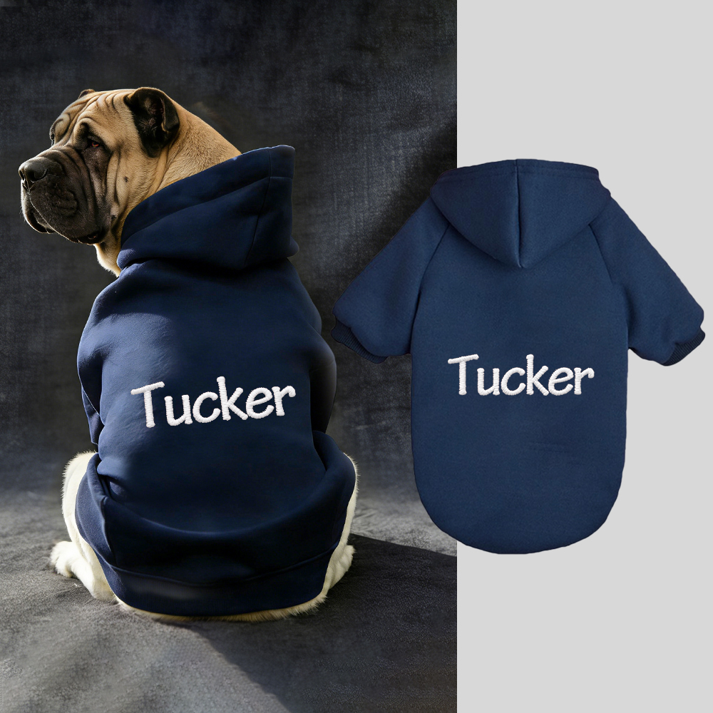Personalized Embroidery Warm Soft Puppy Hoodie | BKPet362
