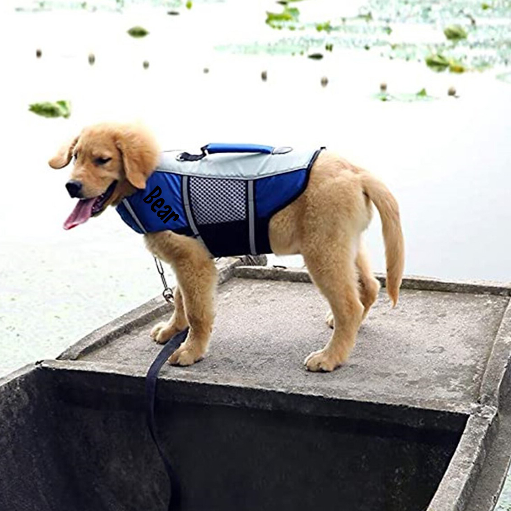 Personalized Pet Swimming Buoyancy Reflective Safety Shark Vest | BKPet406