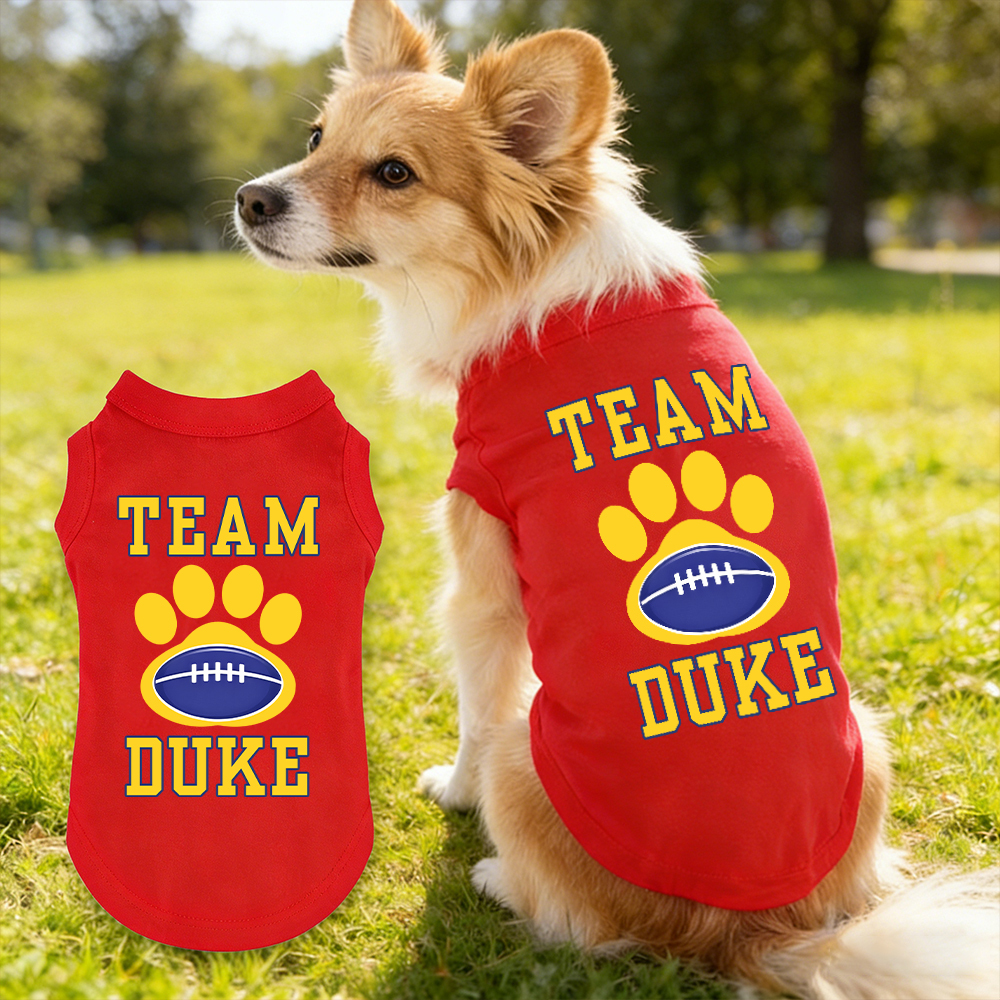 Personalized Football Team Pet Paw Soft Shirt | BKPet426