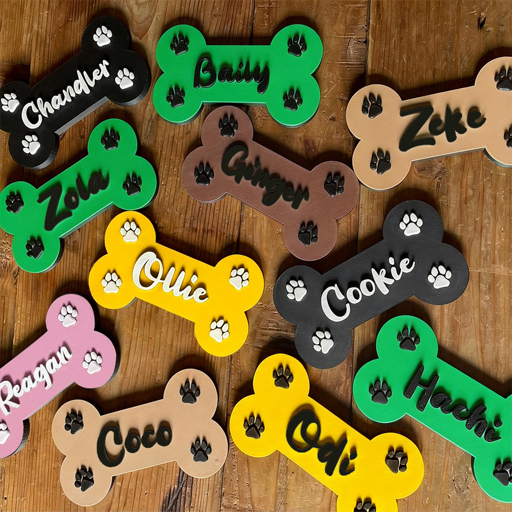 Personalized Dog Paw Name Crate Sign | BKPet429