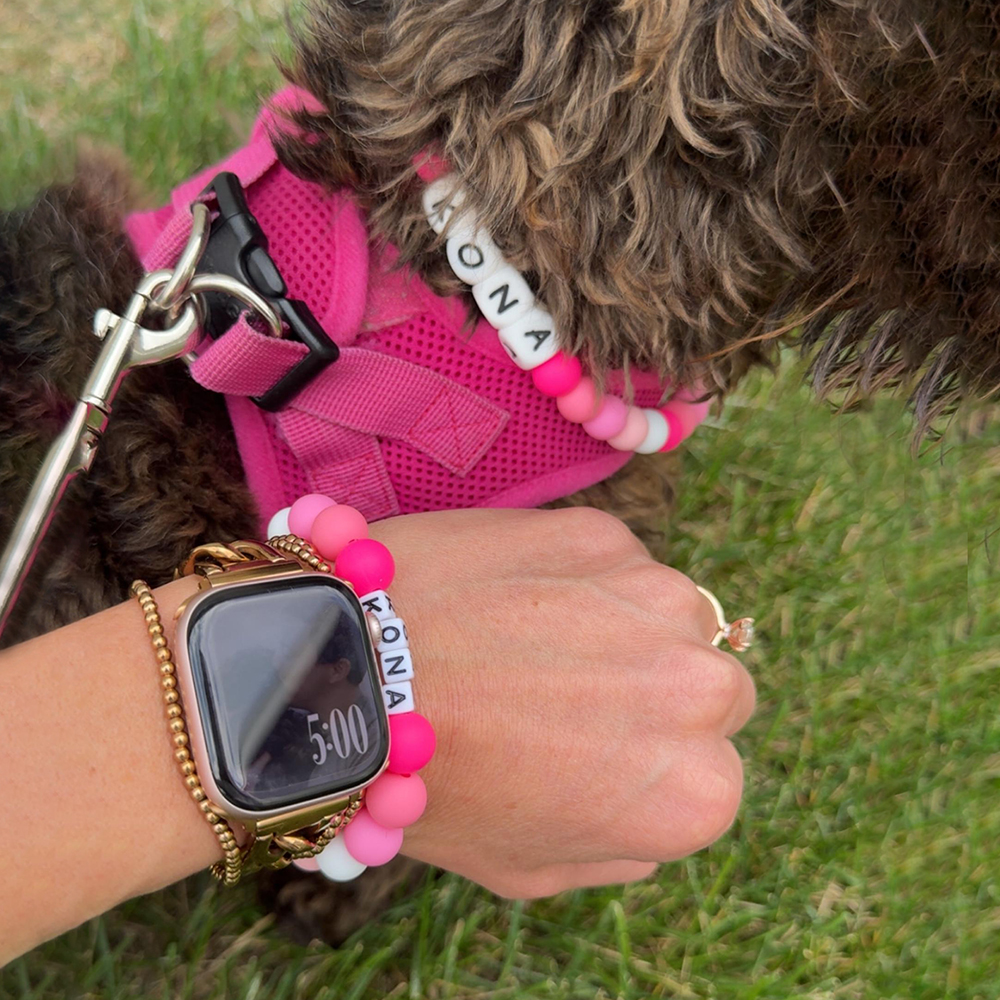 Personalized Handmade Matching Pet Necklace & Owner Bracelet | BKPet456