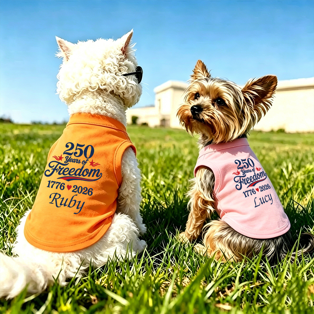 Personalized Patriotic 250 Anniversary Pet Shirt | BKPet507