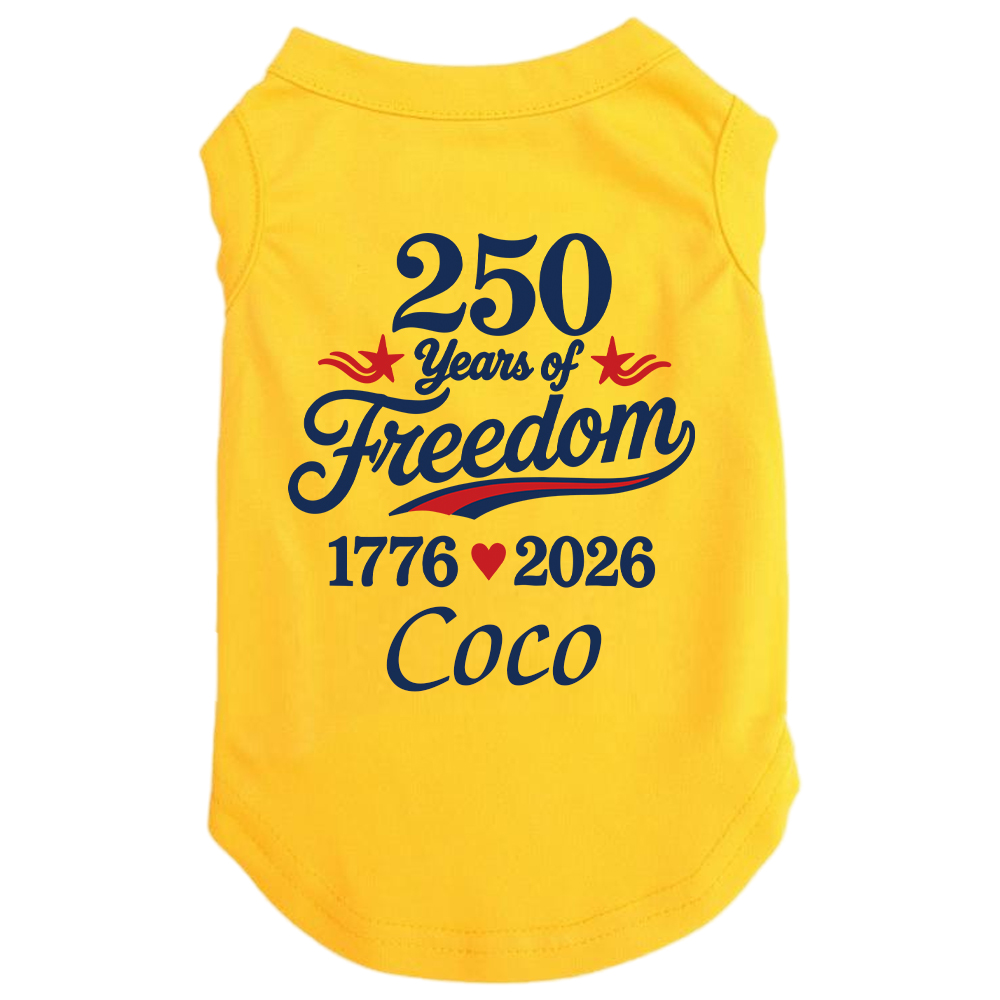 Personalized Patriotic 250 Anniversary Pet Shirt | BKPet507