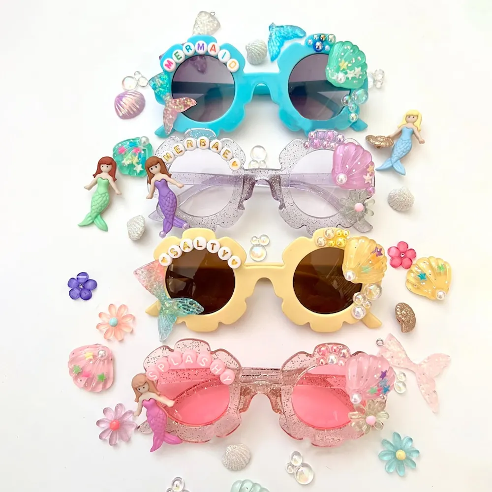 Personalized Mermaid Flower Sunglasses For Pets