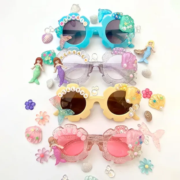 Personalized Mermaid Flower Sunglasses For Pets
