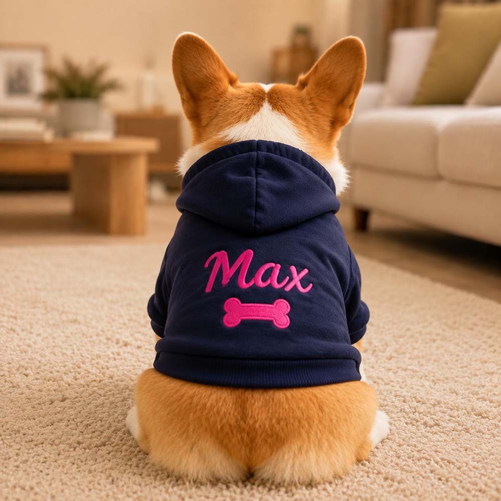 Personalized Embroidered Multicolor Dog Hoodie | MNCloth262