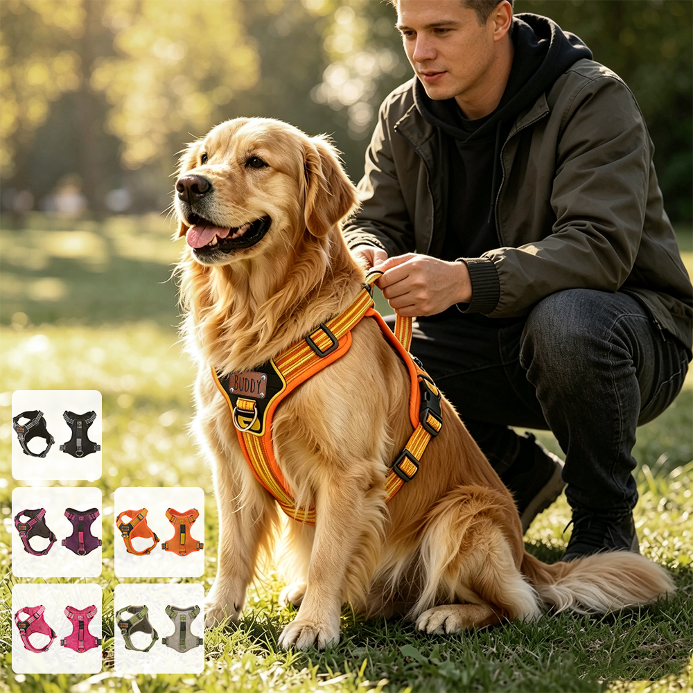 Personalized Explosion-Proof Reflective Dog Harness | BKPet596
