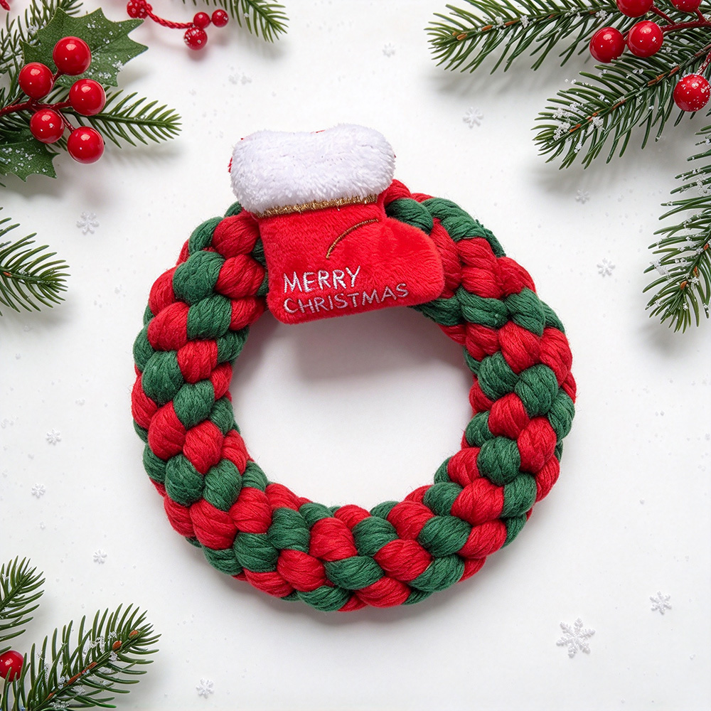 Christmas Rope Pet Knotted Chew Toy | MNToy29