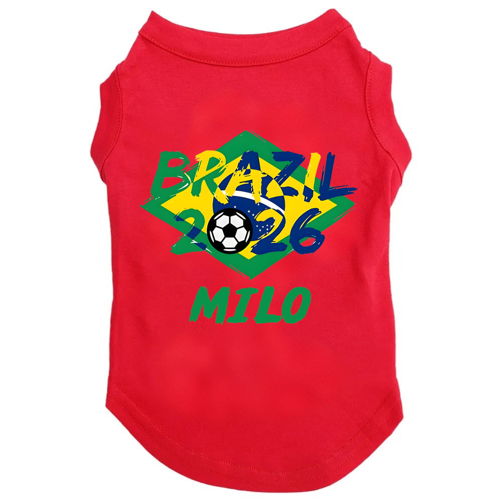 Personalized Dog Soccer 2026 Flat Dog Tank Top | MNCloth213