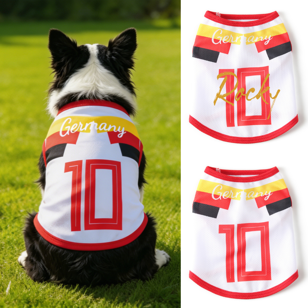 Personalized Dog & Cat Soccer Fan Sporty Vest | MNCloth216