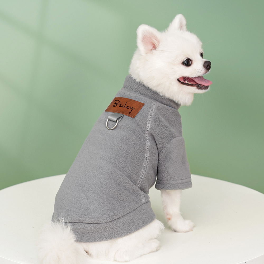 Personalized Leather Patch Pets Color Sweatshirts | BKPet91