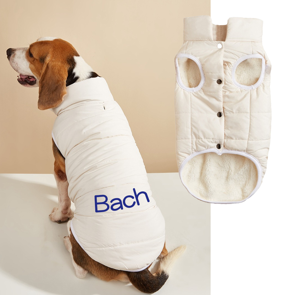 Personalized Pets Warm Puffer Vest | BKPet148