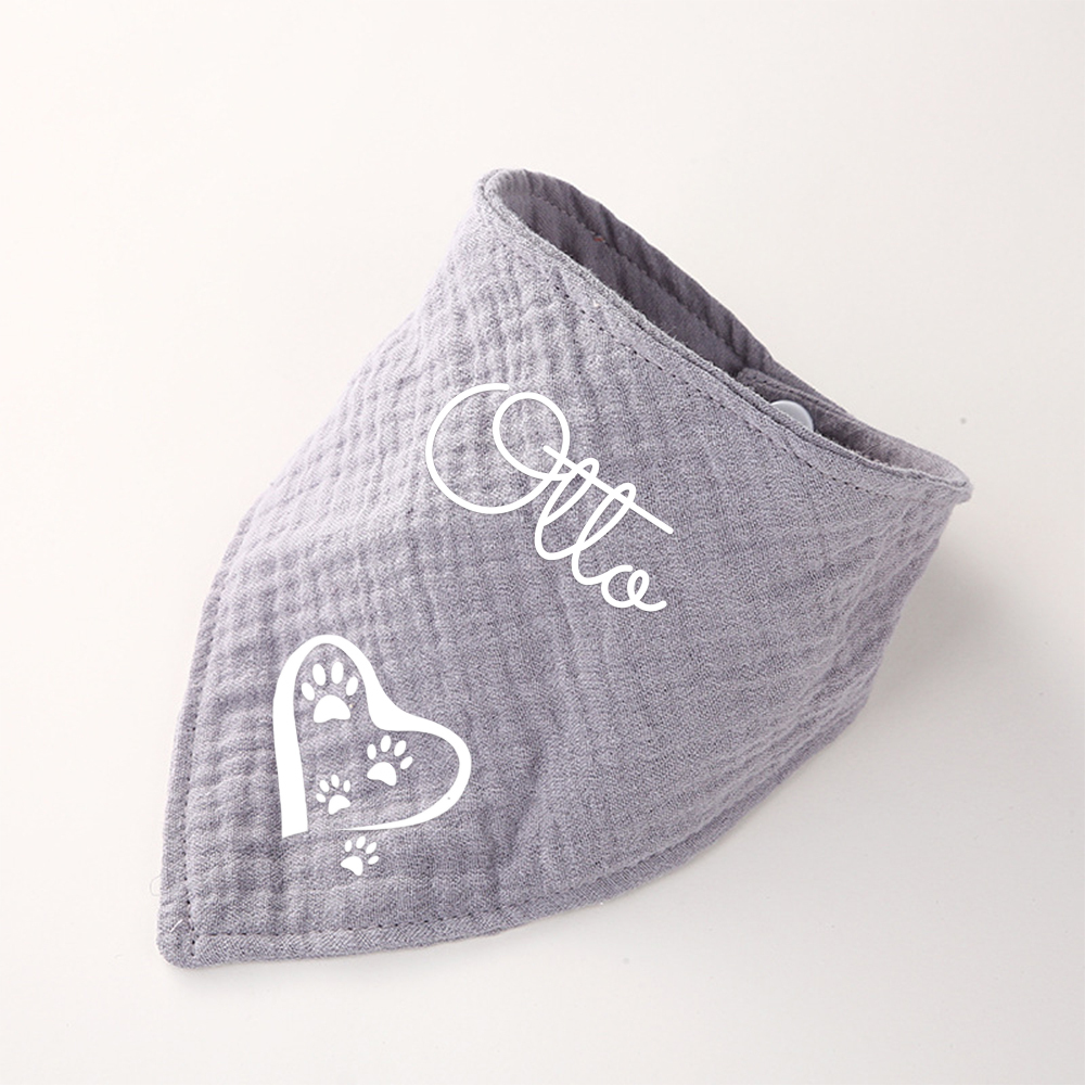 Personalized Dog Scarf Cotton Muslin for Comfort & Unique | BKPet156
