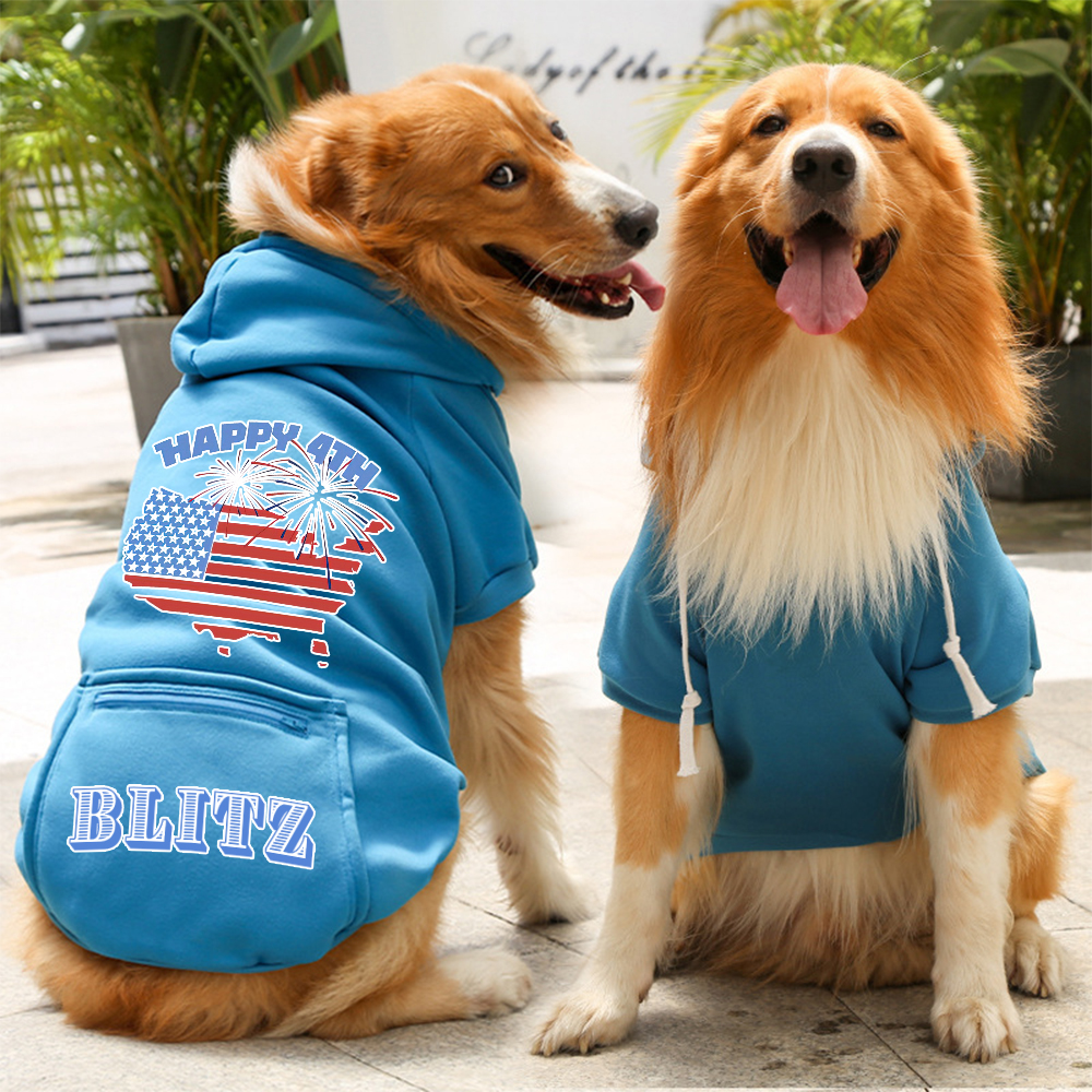 Personalized The 4th of July Pet Hoodie | BKPet153