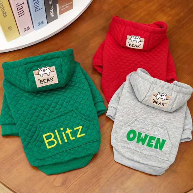 Personalized Warm Pullover Pet Hoodie Sweatshirt | BKPet209