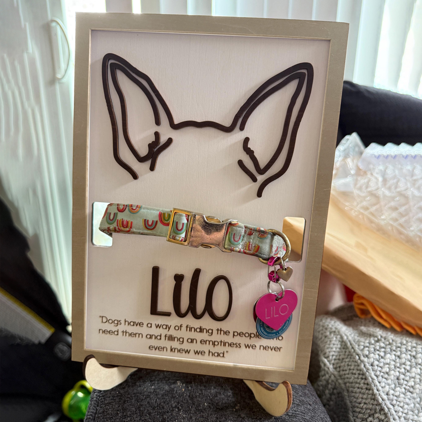 Personalized Memorial Plaque Dog Ear Collar Sign | BKPet212