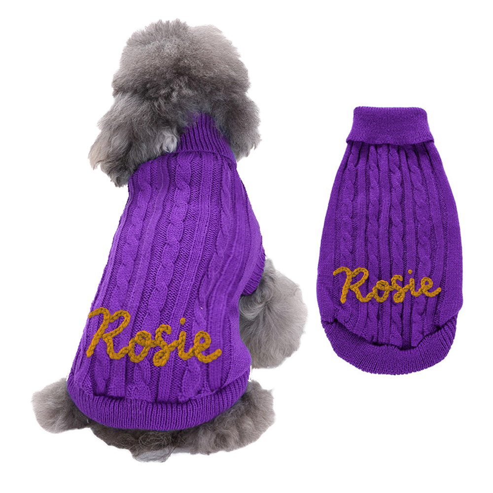 Personalized Hand Embroidery Pets Colourful Sweater | BKPet233