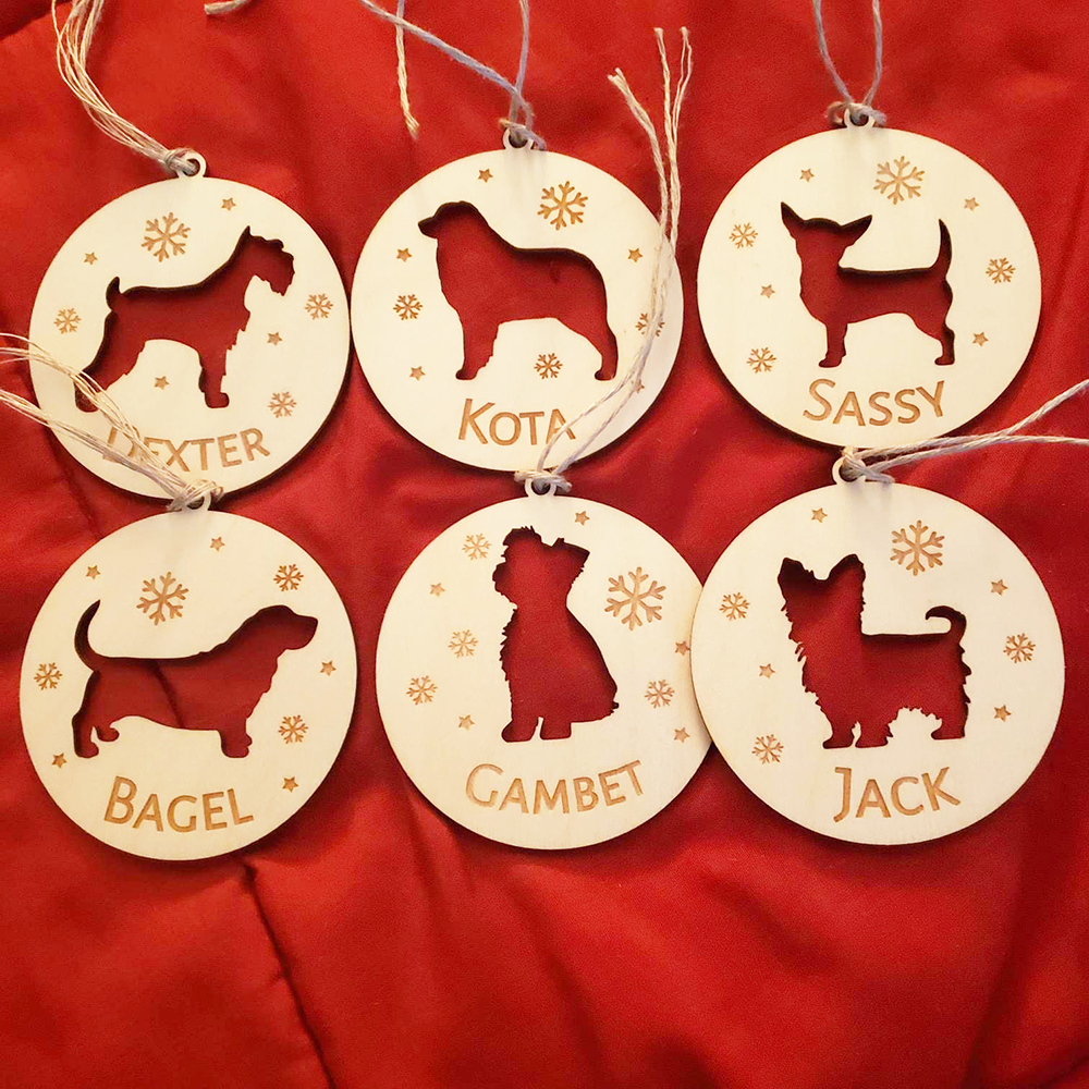 Personalized Pet Shape Wood Ornament | BKPet248