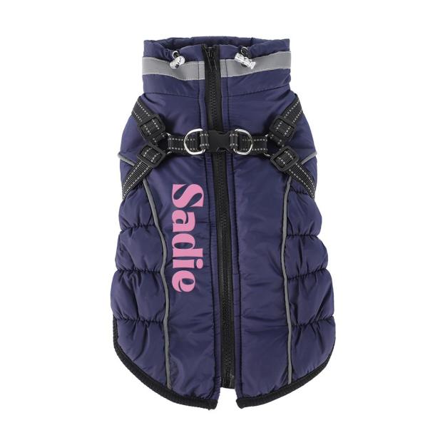 Personalized Pet Winter Warm Windproof Puffer Night-reflective suspender Jacket | BKPet266