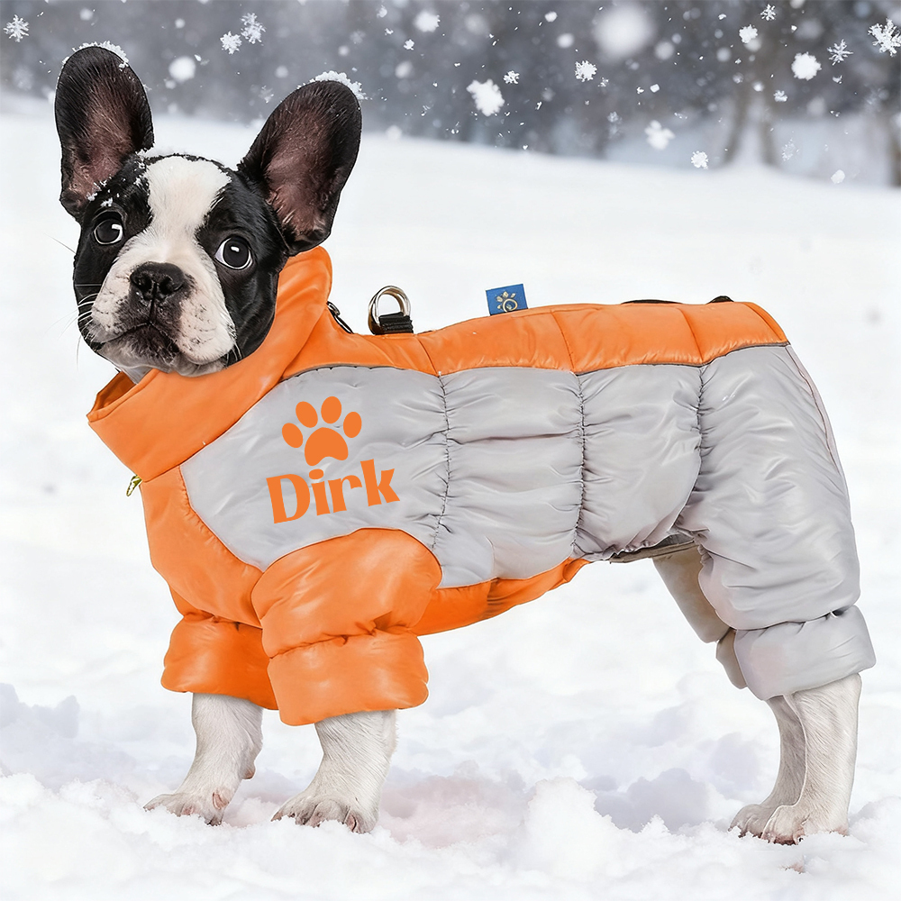 Personalized Pet Winter Warm Windproof Puffer Jacket | BKPet269