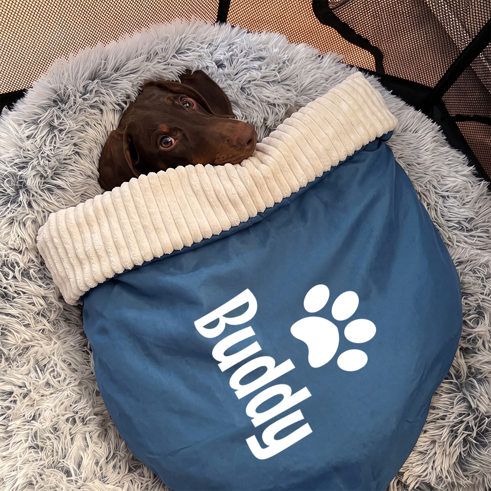 Personalized Pet Winter Warm Velvet Snuggle Sack | MNHome110