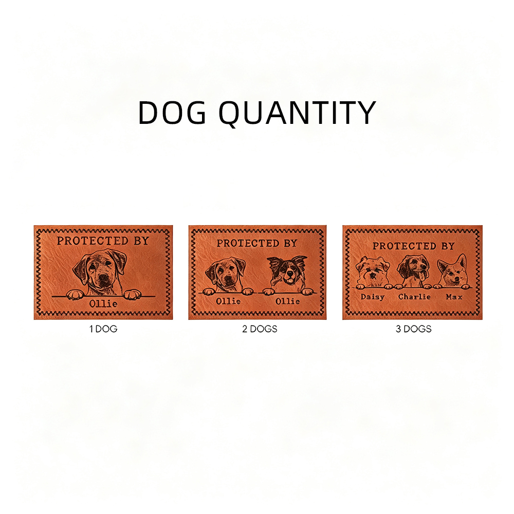 Personalized Leather Patch Protected By Dog Hat Beanies | MNBaby18