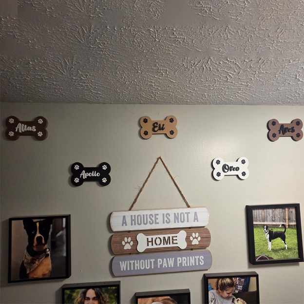 Personalized Dog Paw Name Crate Sign | BKPet426