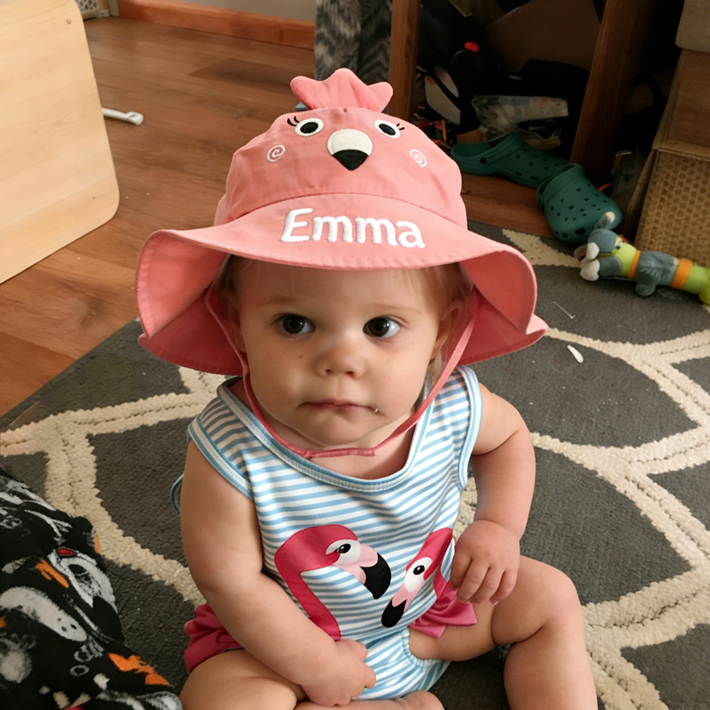 Personalized Embroidery Cute Design Beach Pool Sun Hat | MNSummer07
