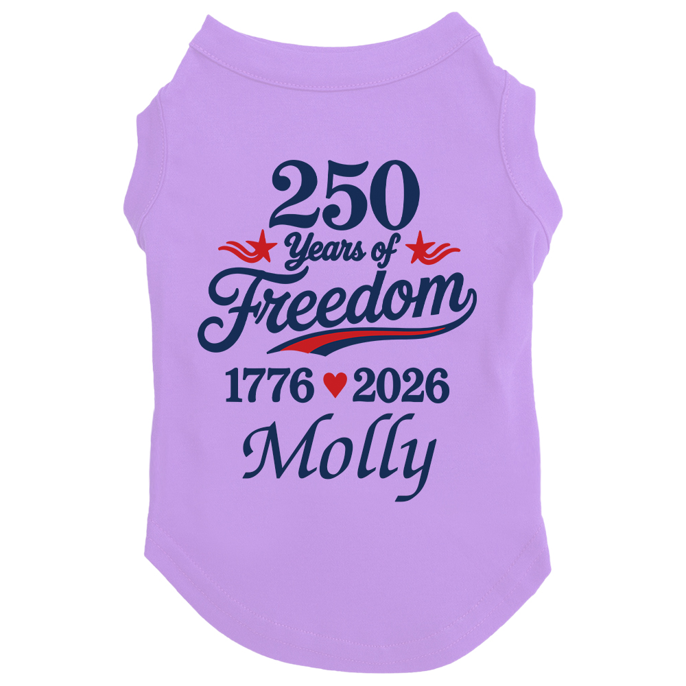 Personalized Patriotic 250 Anniversary Pet Shirt | BKPet507
