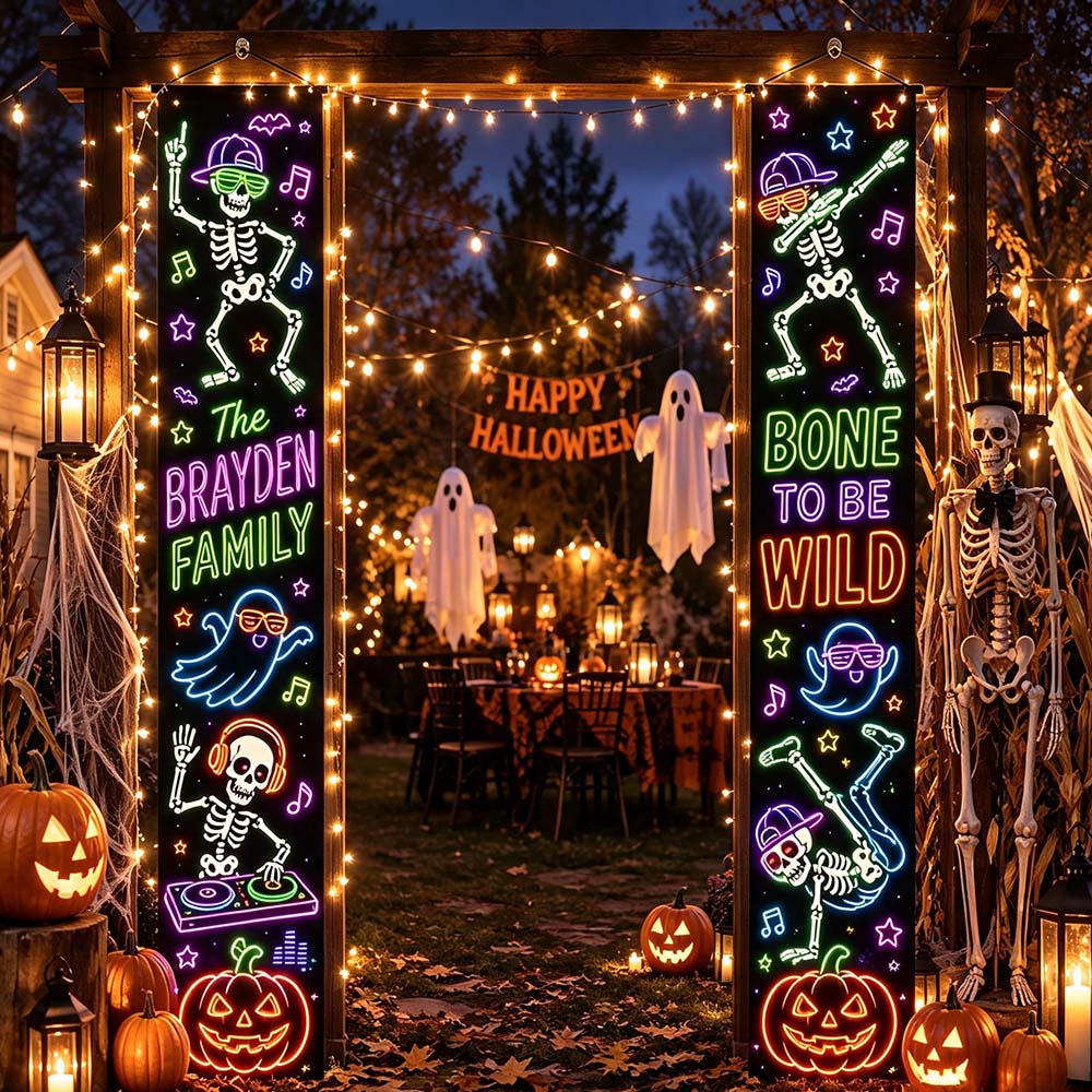 Personalized Halloween Family Name Door Banners | MNHalloween21