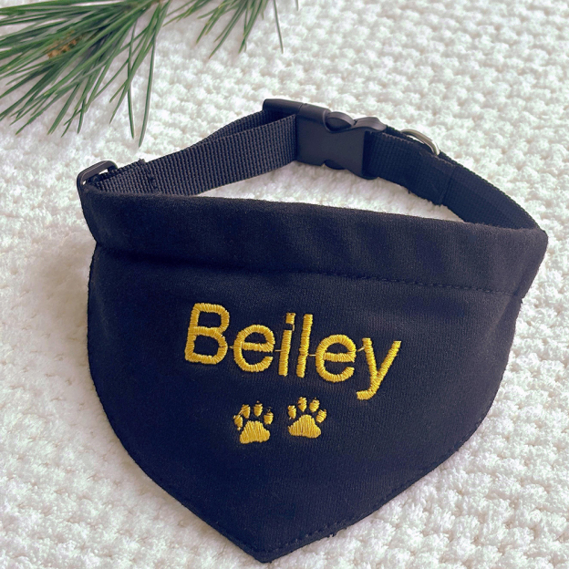 Personalized Embroidered Adjustable Dog Bandana | BKPet166