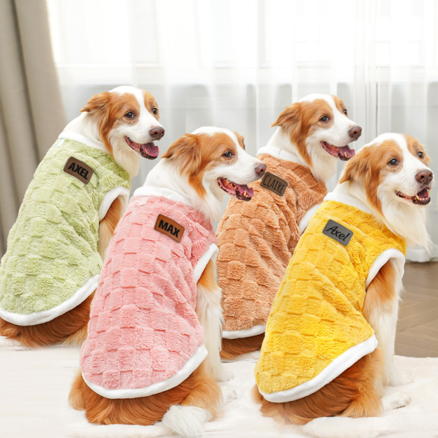 Personalized Warm Plush Dog Winter Coat | BKPet202