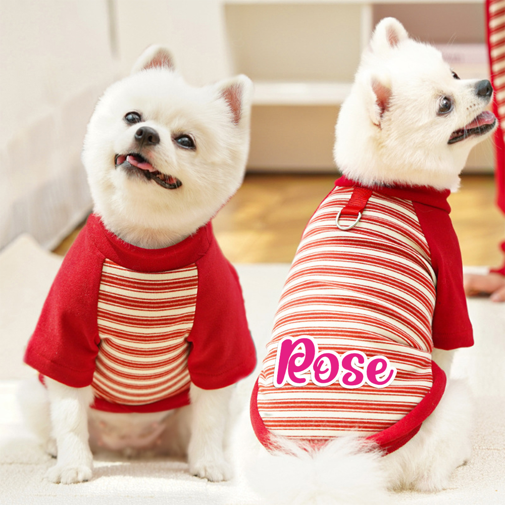 Personalized Small Medium Large Pets Stripe Sweatshirts | BKPet226