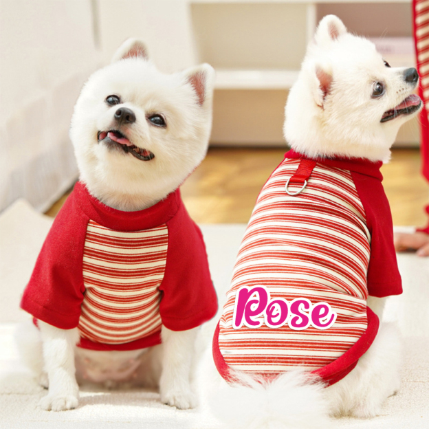Personalized Small Medium Large Pets Stripe Sweatshirts | BKPet226