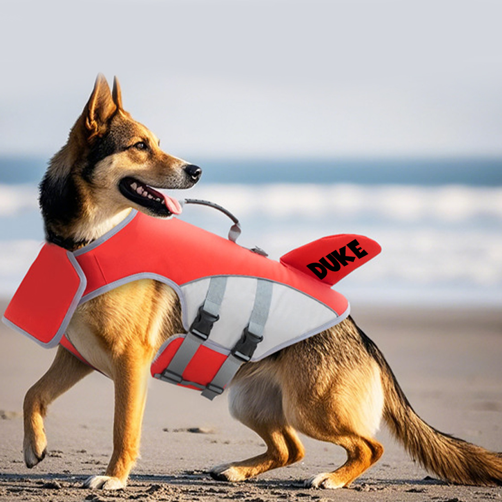 Personalized Pet Outdoor Swimming Life Shark Vest | BKPet311