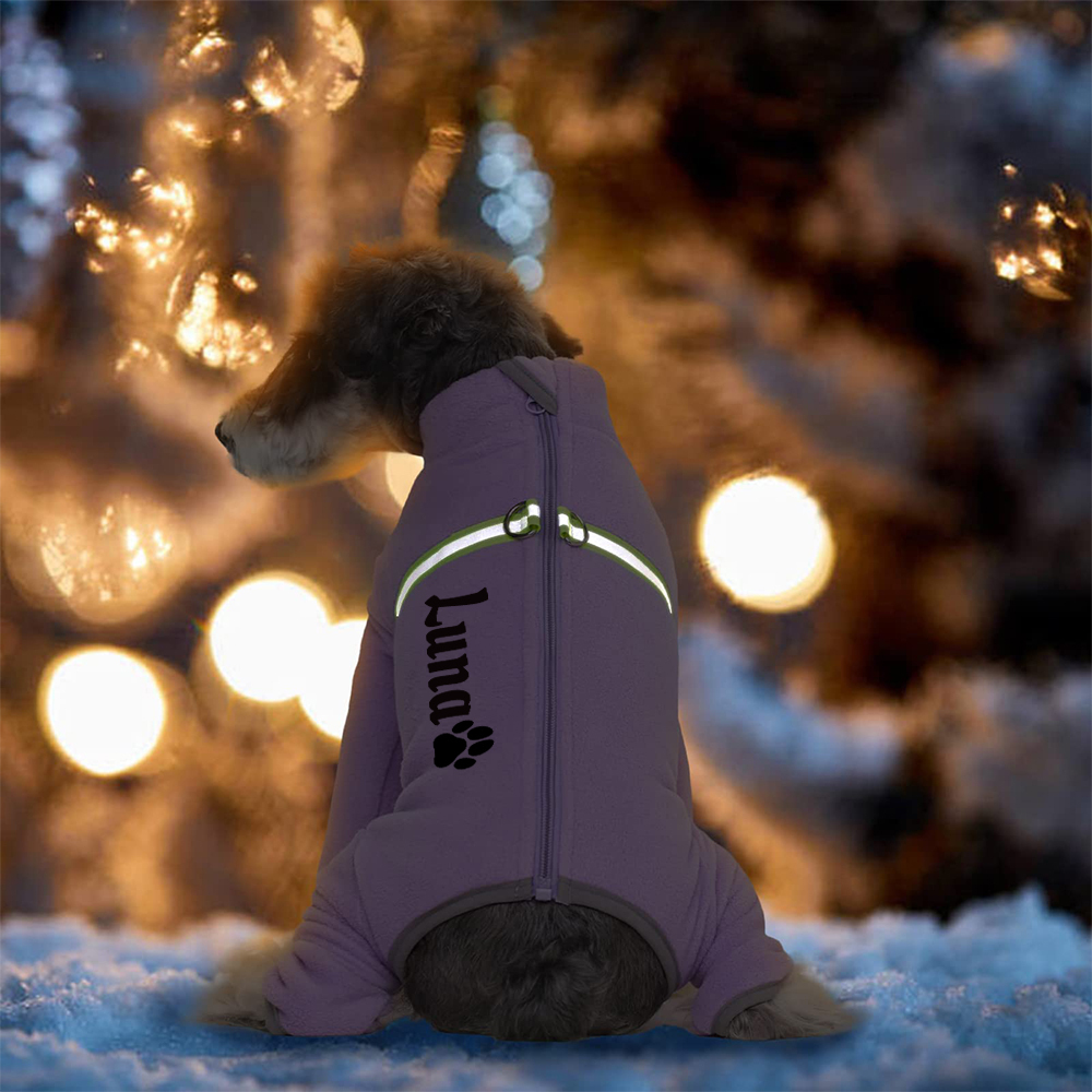 Personalized Pet Winter Warm Fleece Long Sleeve Sweater | BKPet312