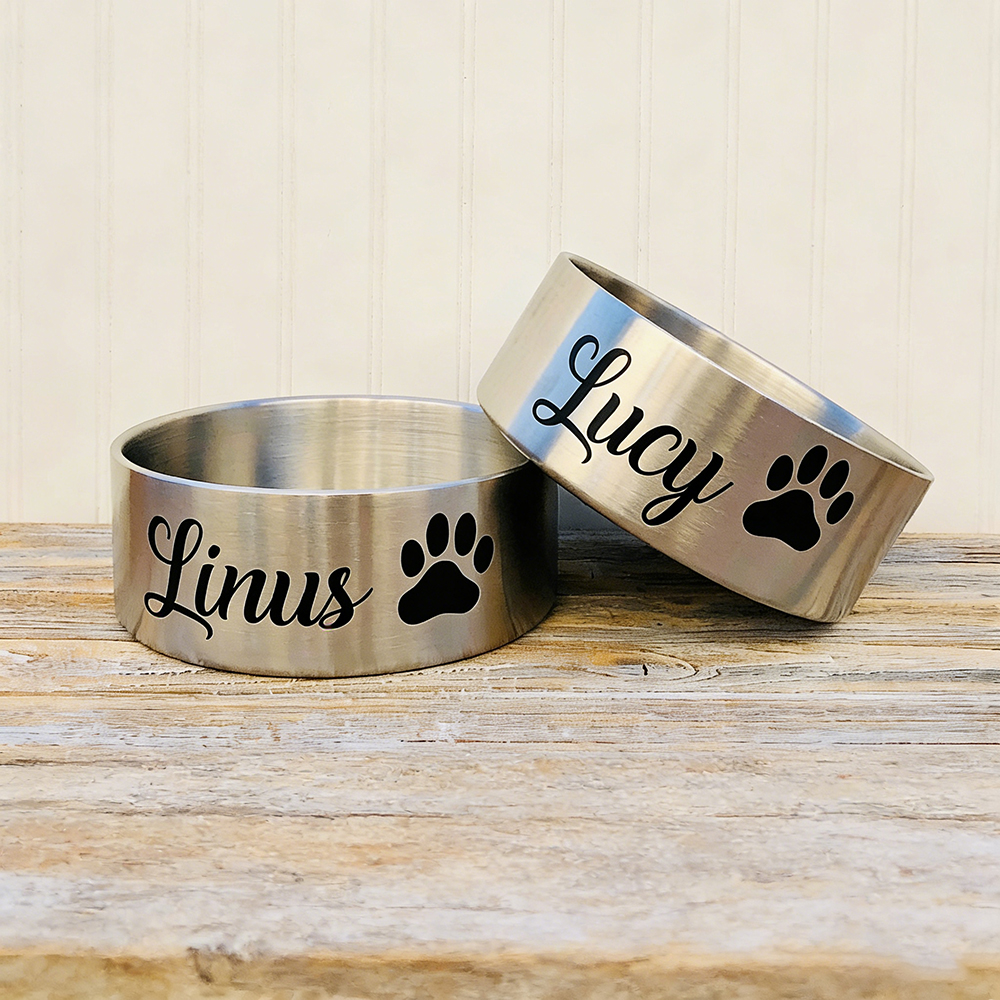 Personalized Pet Stainless Steel Anti-slip Thickened Food Bowl | BKPet369