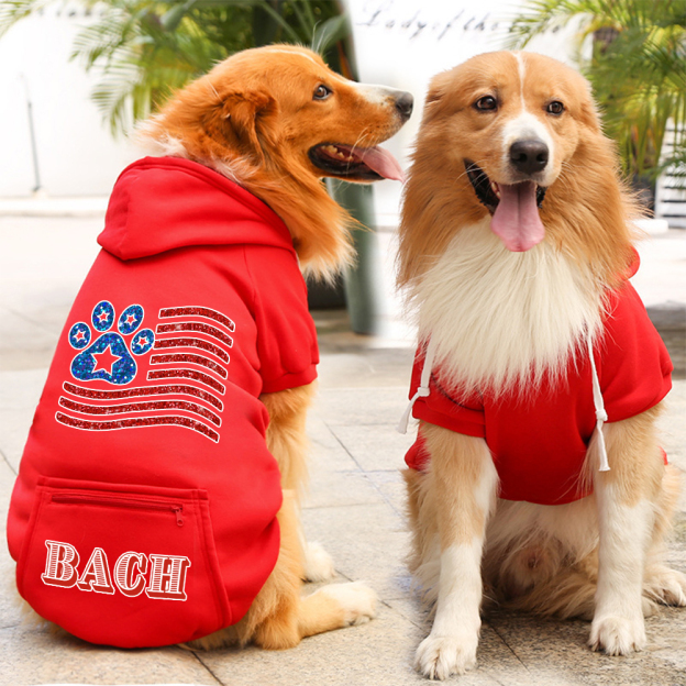 Personalized The 4th of July Pet Hoodie | BKPet153