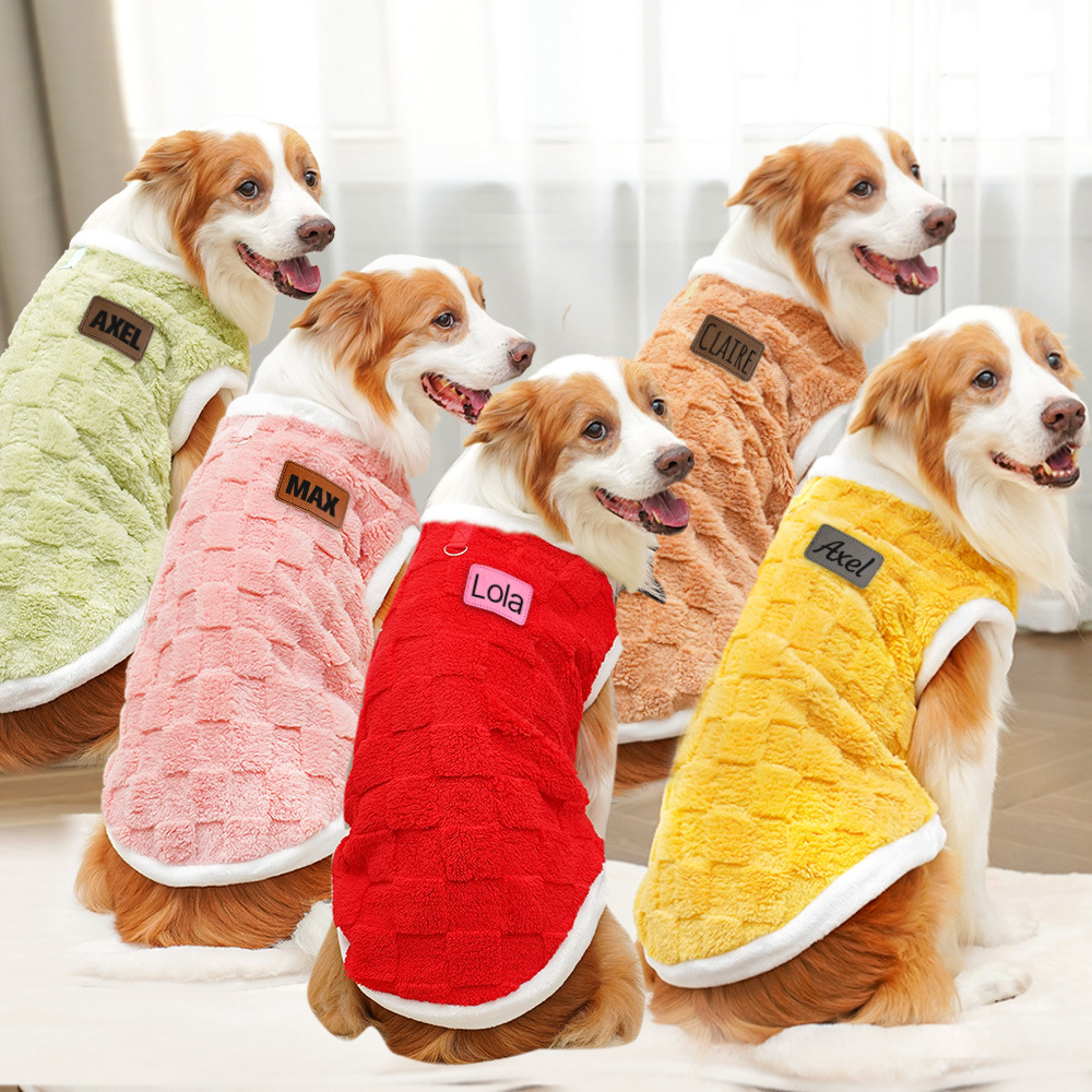 Personalized Warm Plush Dog Winter Coat | BKPet202