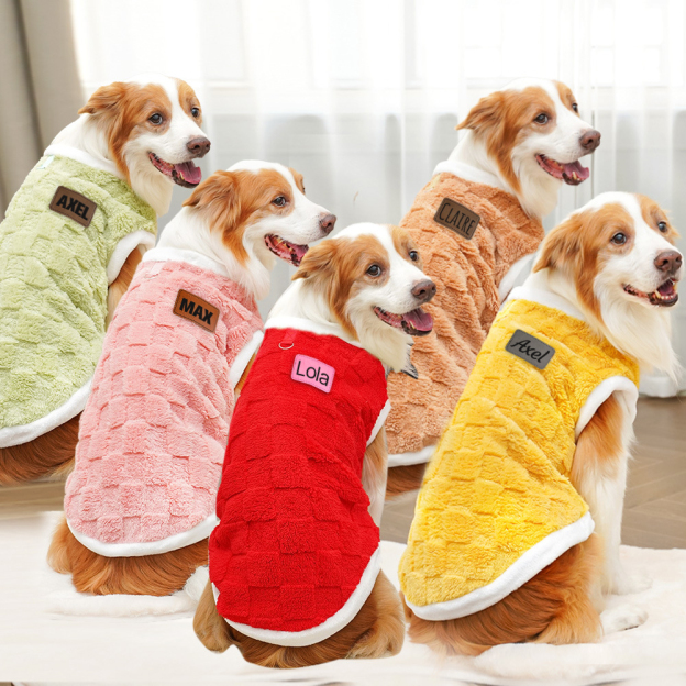 Personalized Warm Plush Dog Winter Coat | BKPet202