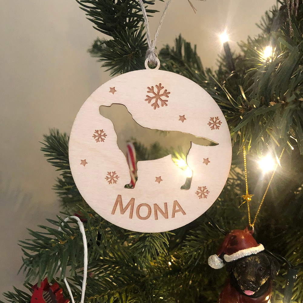 Personalized Pet Shape Wood Ornament | BKPet248