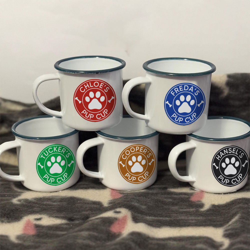 Personalised Pet Enamel Reusable Pup Cup Mug | BKPet280
