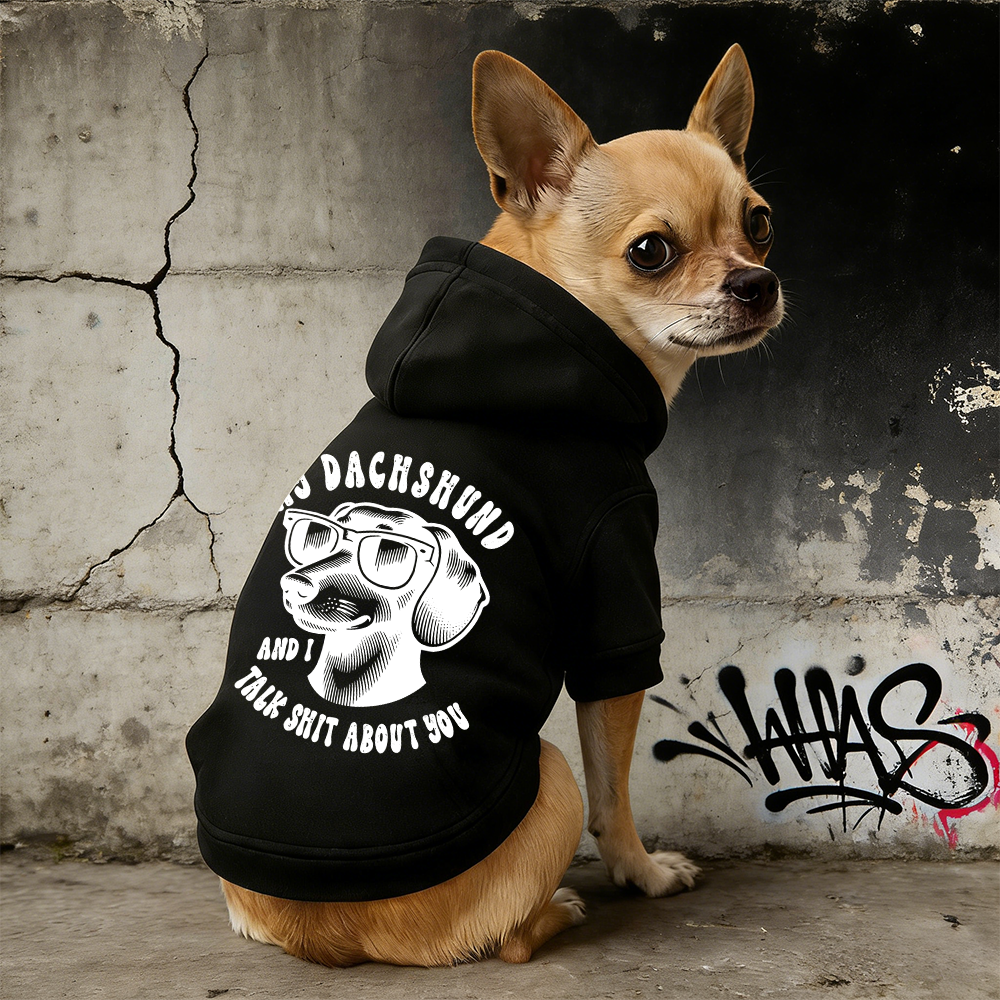 MY DACHSHUND AND I TALK SHIT ABOUT YOU Puppy Hoodie | BKPet326