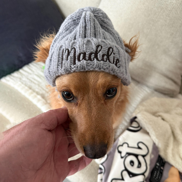 Personalized Embroidered Pet Knit Beanie | BKPet433