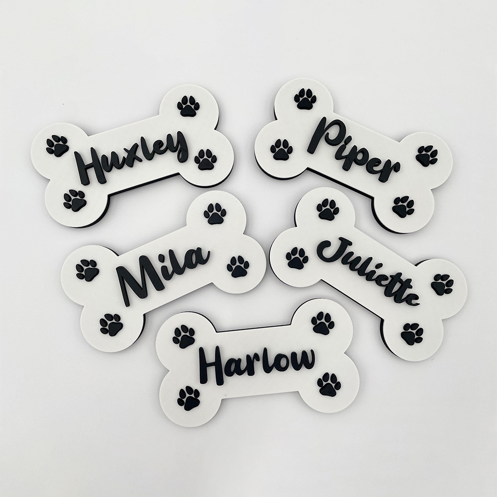 Personalized Dog Paw Name Crate Sign | BKPet426