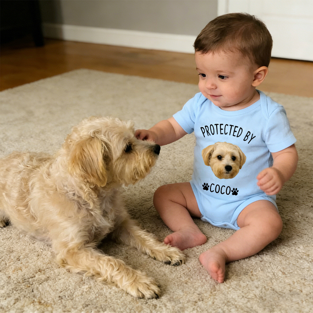 Personalized Baby Protected By Pets Shirt | MNBaby03