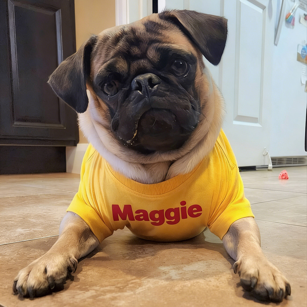 Personalized Chicken Nuggets Large Size Soft Pet Tee | BKPet447